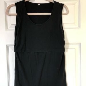 Black Nursing Tank Top